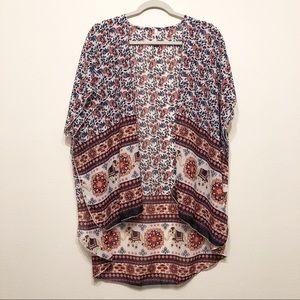 Live 4 Truth Sheer Floral/Elephant Kimono. Small.